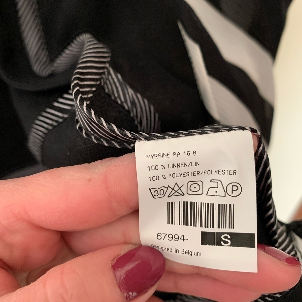 Myrine Pure Black Linen Vest Small - Picture 7 of 7